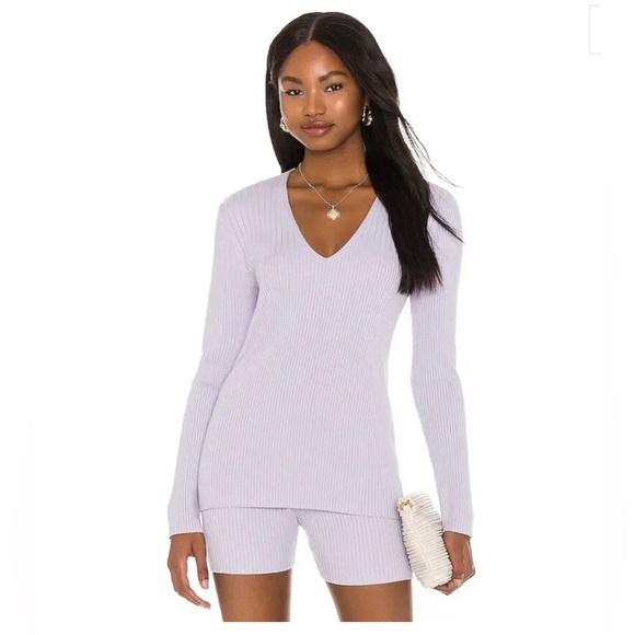 REVOLVE SONG OF STYLE Lila Knit Sweater. Lilac. Size S. - Picture 1 of 10